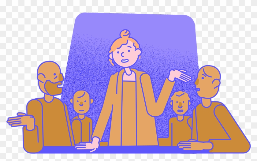 In A Meeting With Engineers, Not Peeing In My Pants - Cartoon Clipart