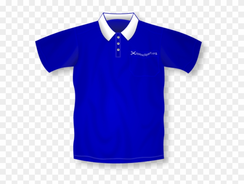 Royal Blue T - Blue Polo Shirt Clip Art - Png Download
