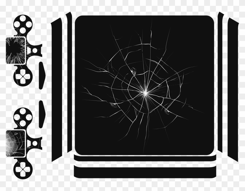 Cracked Ps4 Skin Sticker - Illustration Clipart #3546918