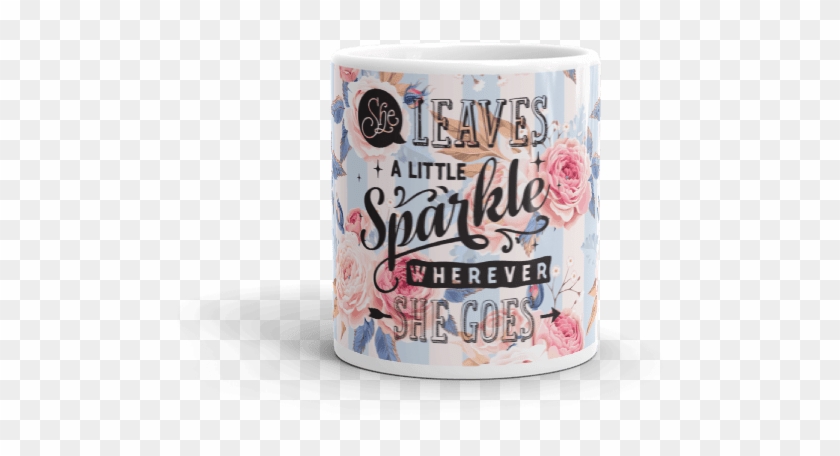 She Leaves Sparkles Blue And Pink Floral Valentine - Toilet Paper Clipart