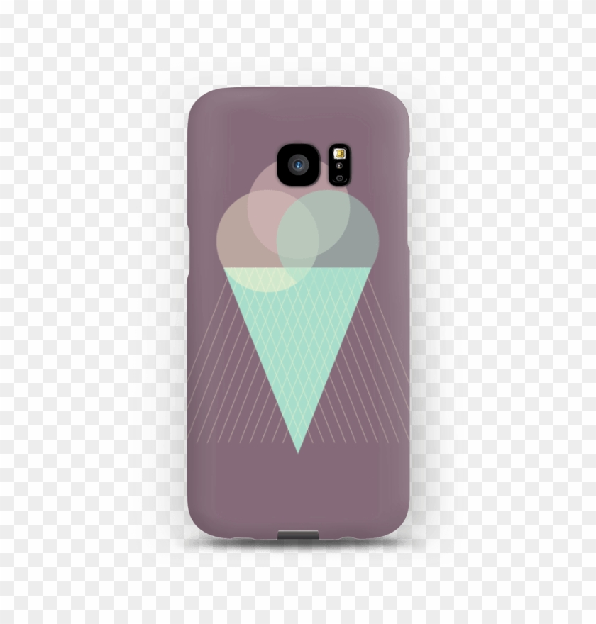 Purple Ice Cream Case Galaxy S7 Edge - Ice Cream Cone Clipart #3548581