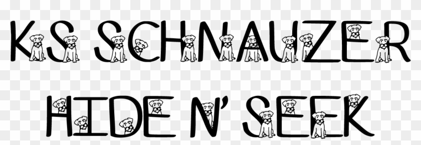 Sample Image Of Ks Schnauzer Hide N Seek Font By Pretty Clipart #3548582