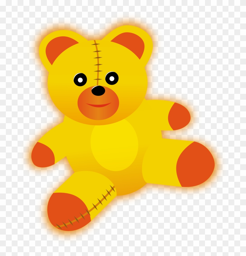 Small - Yellow Teddy Bear Clipart - Png Download #3548602
