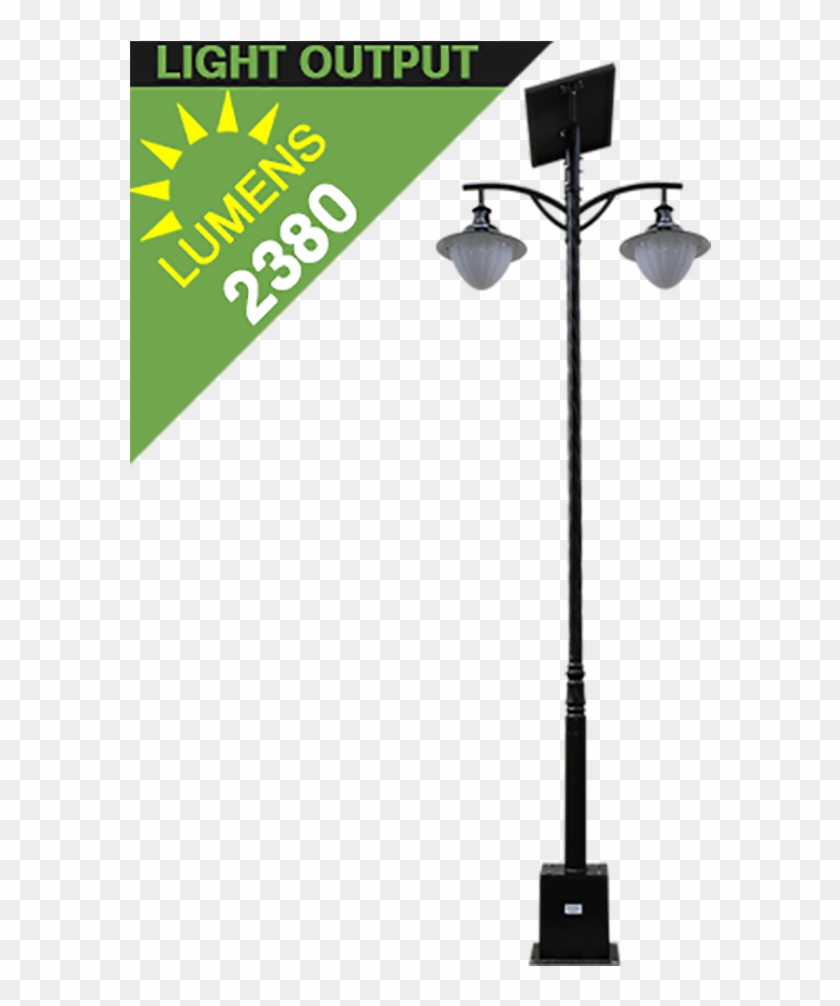 Sl22 Solar Double Park Pathway Pole Light - Park Light Double Clipart
