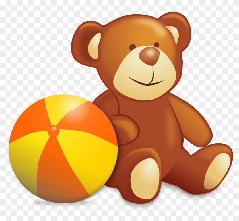 Teddy Bear With A Ball - Juguetes Osos De Peluche Clipart #3548721