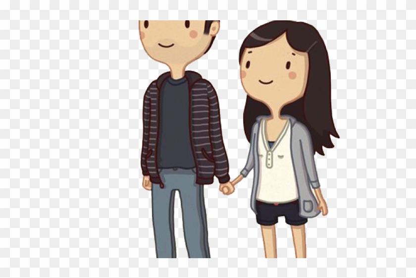 Cute Cartoon Couples In Love Clipart #3550049