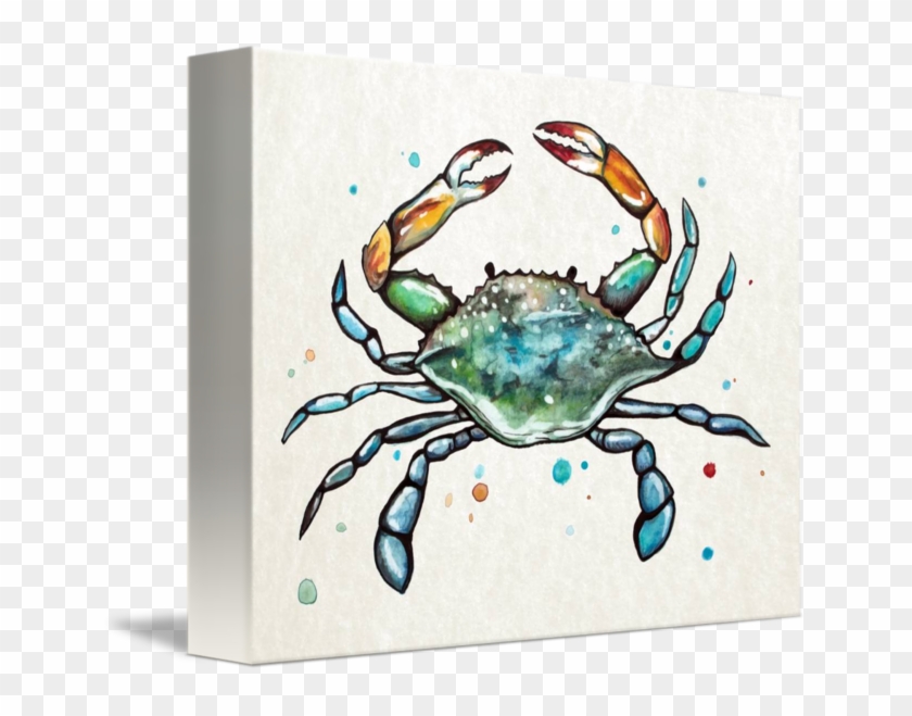 Maryland Blue Crab In Watercolor By Cheryl Marie - Maryland Blue Crab Painting Clipart #3550198
