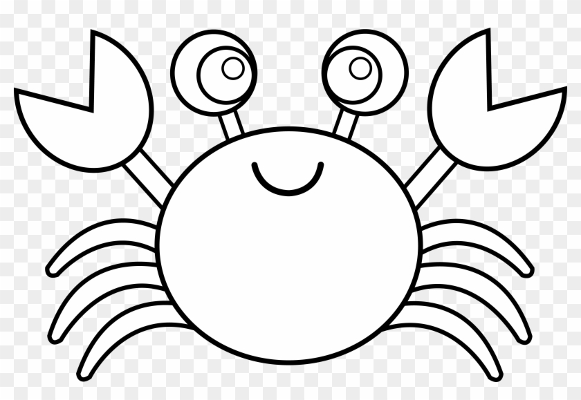 Crab Clipart Black And White - Png Download #3550447