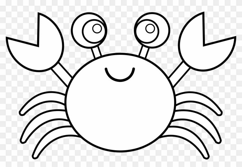 Crab Clipart Black And White - Png Download