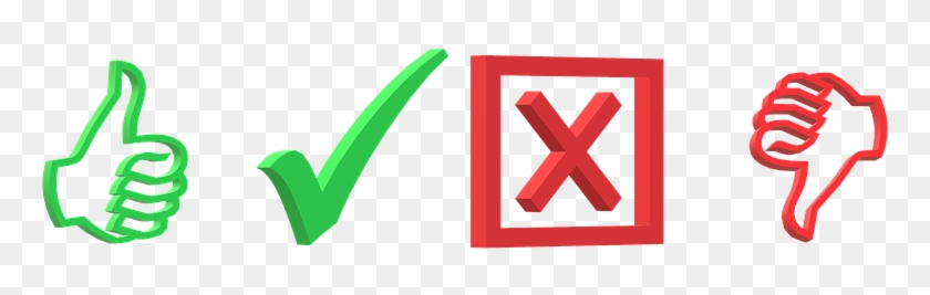 Right False Gut Bad Hook Cross Thumbs Down - Sign Clipart