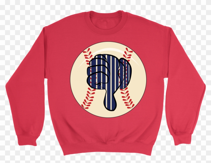 Thumbs Down T Shirt New York Pinstripe Baseball Unisex - Crew Neck Clipart #3551291