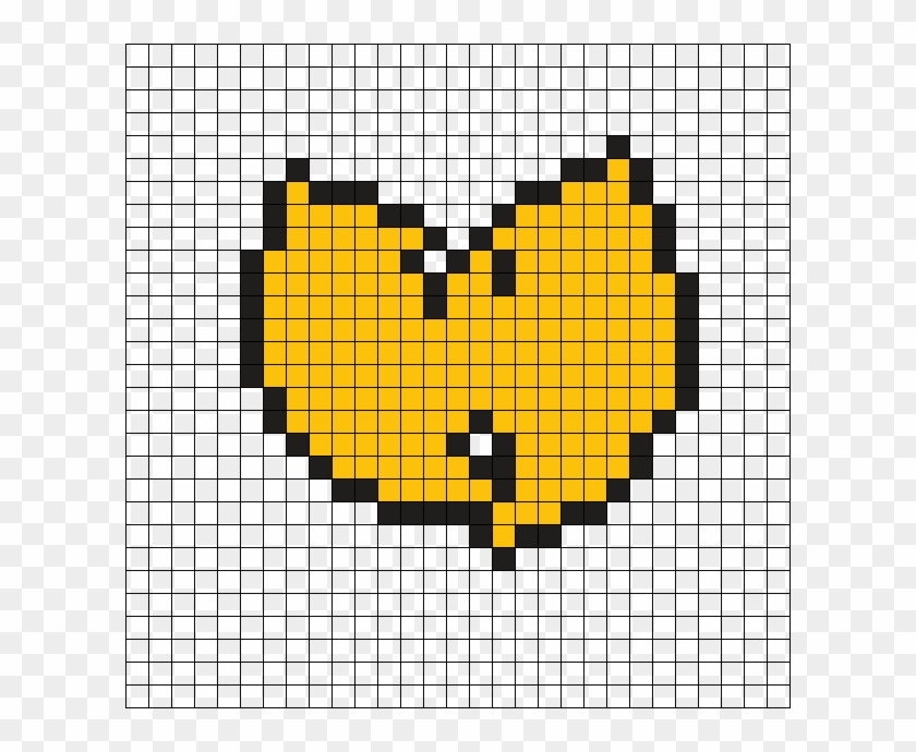 Wu Tang Logo Perler Bead Pattern / Bead Sprite - Pixelated Coin Clipart
