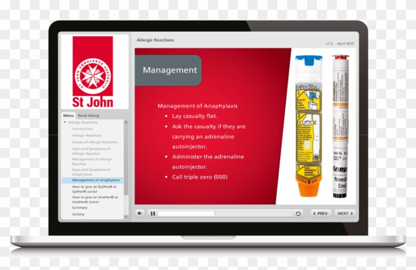 St John Allergy First Aid E Learning - First Aid Certificate Clipart