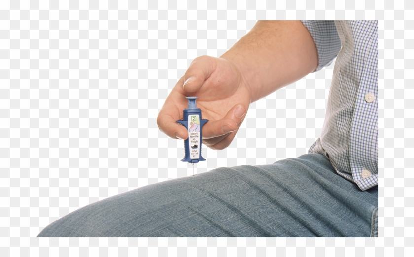 Holding By The Finger Grips, Slowly Insert The Needle - Health Care Provider Clipart