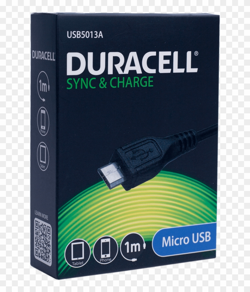 Duracell Micro Usb 1m Cable - Usb Cable Clipart #3554115