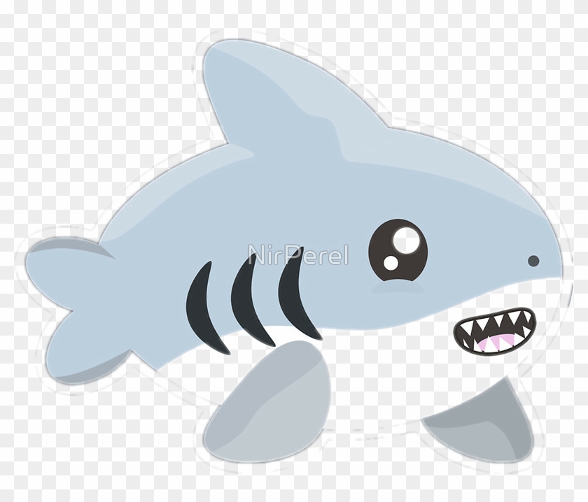 Tiburon Sticker By Emiliano - Imagenes De Tiburon Kawaii Clipart