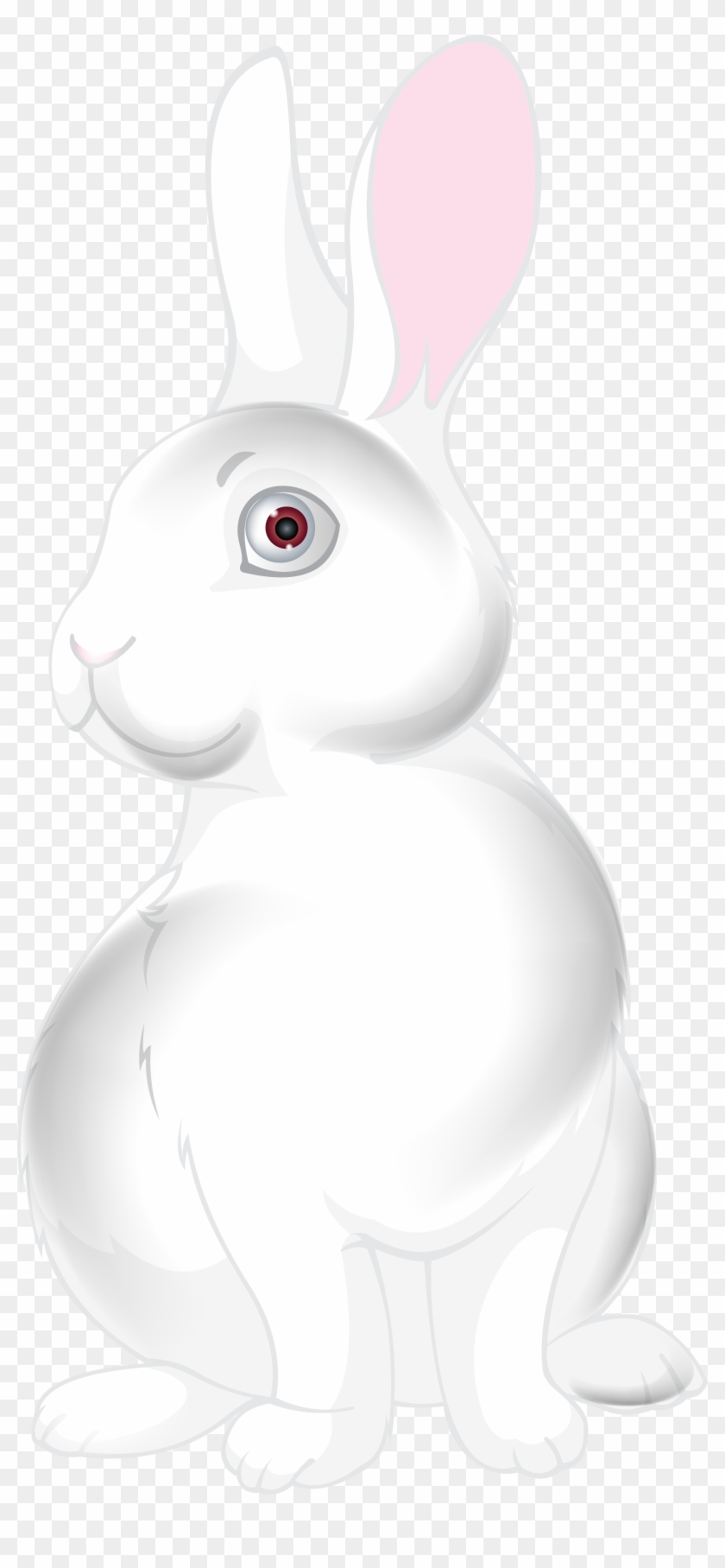 White Bunny Cartoon Png Clip Art Image - Domestic Rabbit Transparent Png #3554969