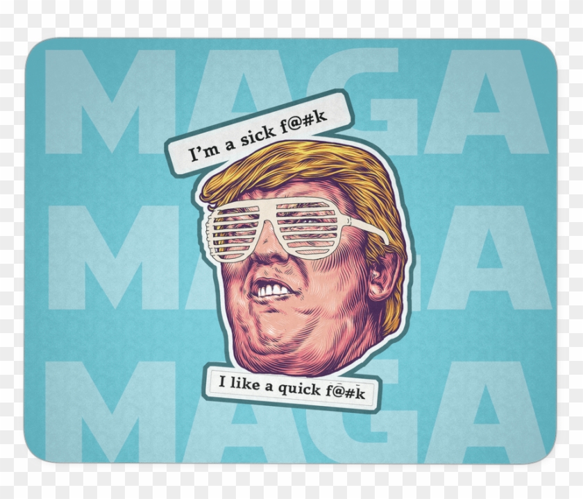 Funny Trump Kanye Glasses Political Humor Mousepad - Label Clipart #3555280
