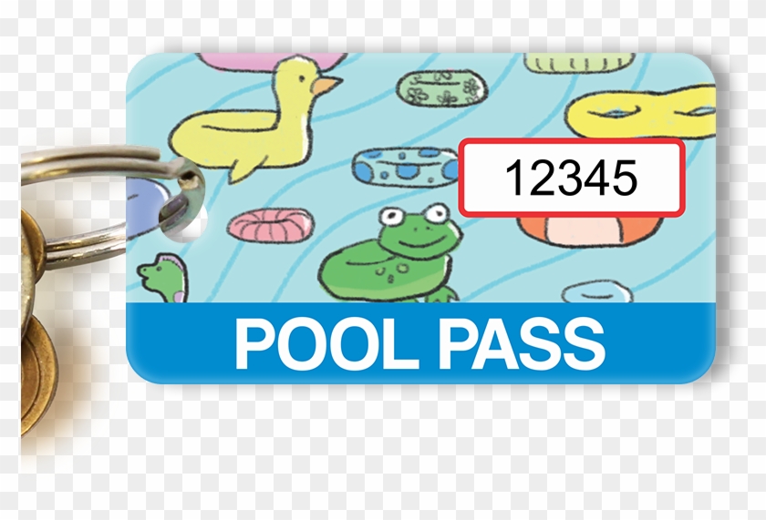 Pool Pass Tag With Consecutive Numbers - Pool Passes Clip Art - Png Download