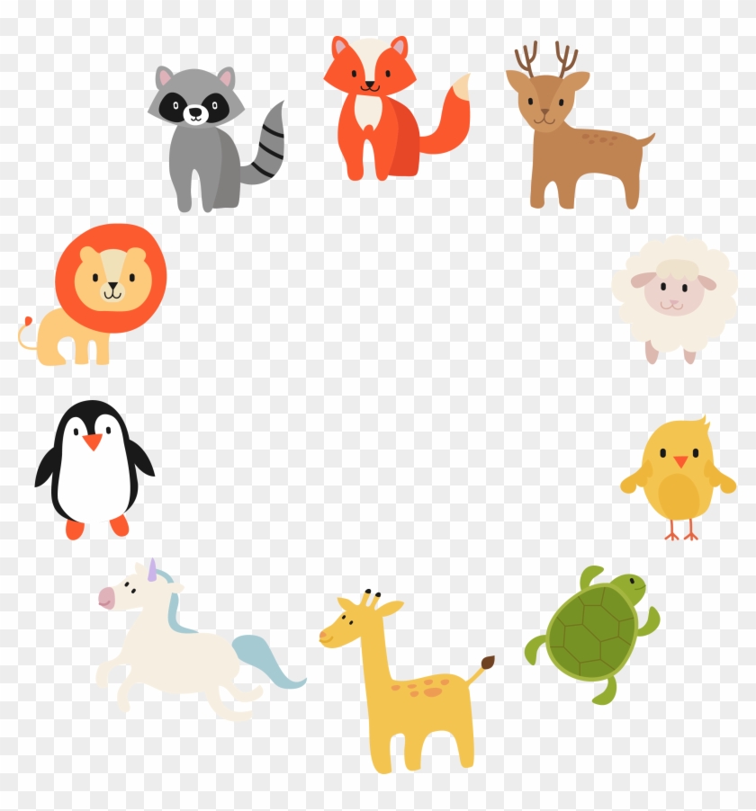 Animal Drawing Material - Free Cute Animal Illustrations Clipart #3555680