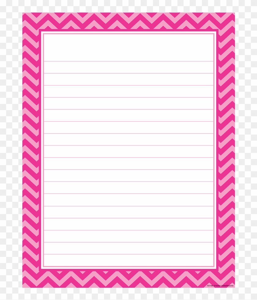 Tcr7580 Hot Pink Chevron Lined Chart Image - Classroom Clipart #3556174