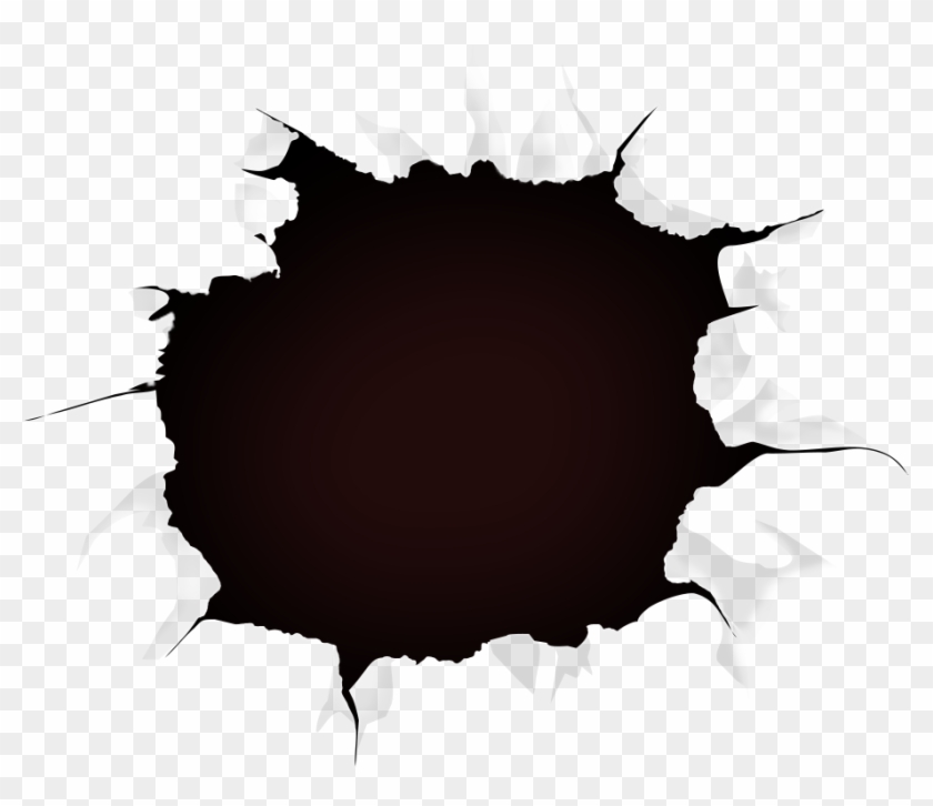 Hole Vector Paper - Wall Broken Psd Clipart #3556339