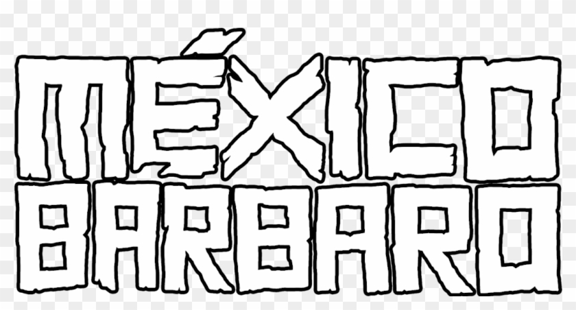 México Bárbaro - Line Art Clipart #3556496