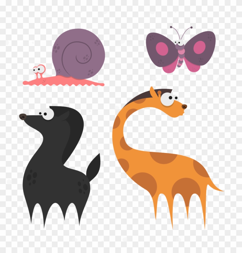 Cute Animals Vector Set - Cartoon Clipart