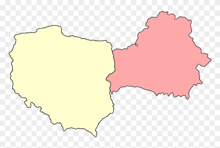 Borders Of Poland And Belarus Before August 1945 , - Vector Graphics Clipart #3556640