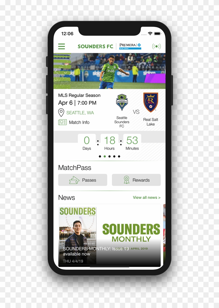 Seattle Sounders Fc - Smartphone Clipart #3556935