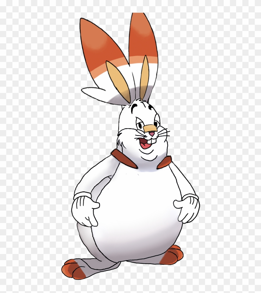 Domestic Rabbit Cartoon Rabbit Domestic Rabbit Rabbits - Pokemon Sword And Shield Big Chungus Clipart #3556962