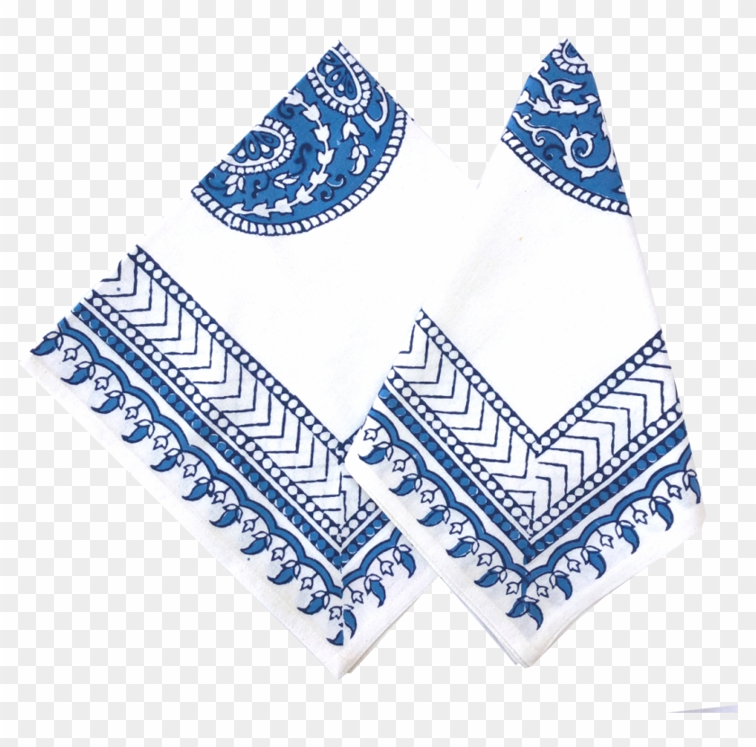 Napkin Paisley Doodle Blue - Motif Clipart