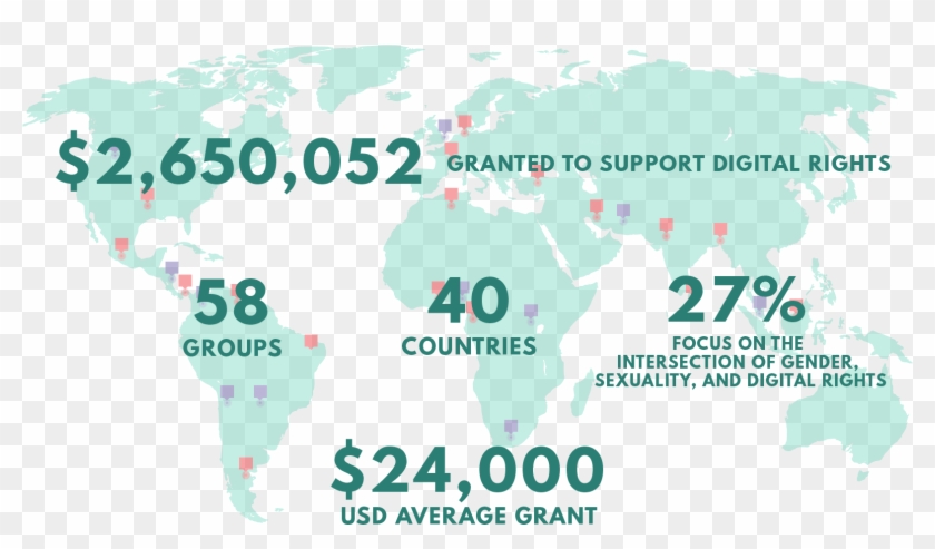 Where We Fund - World Map Clipart