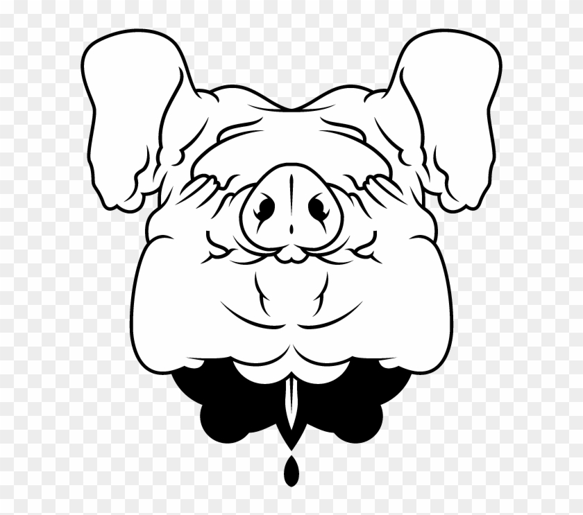 Freeuse Pig Head Drawing Com Free - Dead Pig Head Drawing Clipart #3558093