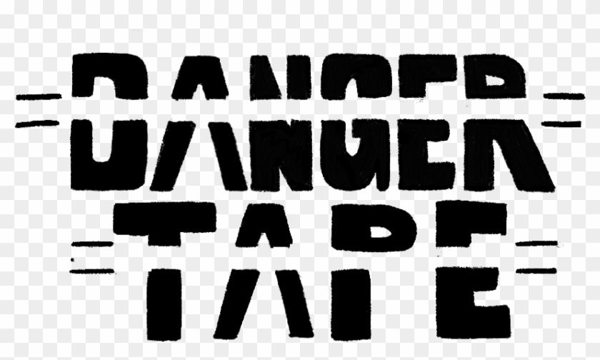 The Danger Tape - Black-and-white Clipart #3558181