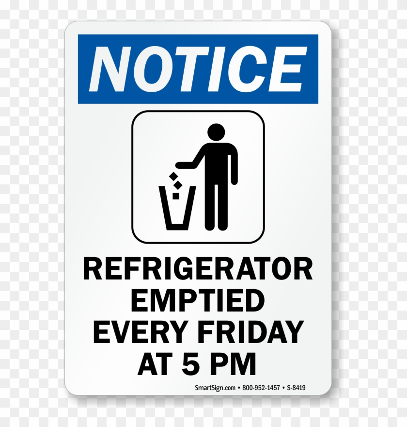 Cleaning Clipart Clean Student Desk - Fridge Will Be Cleaned Every Friday - Png Download #3558183