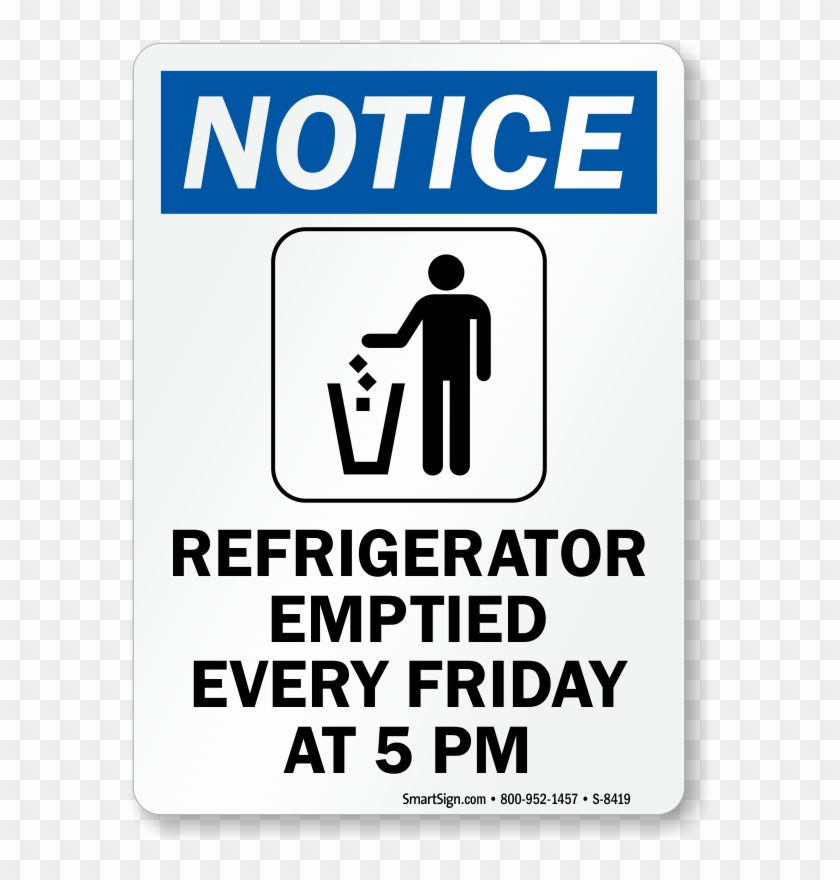 Cleaning Clipart Clean Student Desk - Fridge Will Be Cleaned Every Friday - Png Download