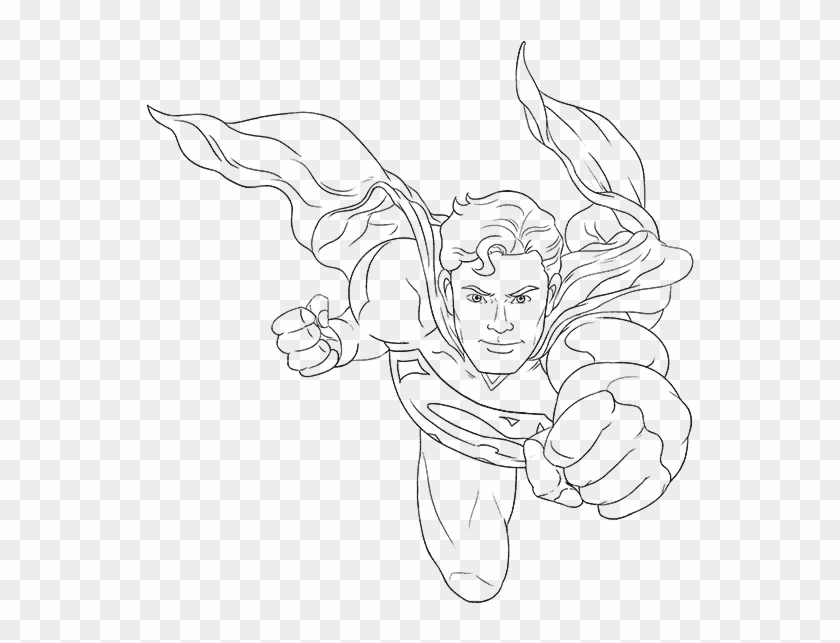Superman Sketch - Drawing Clipart #3558310