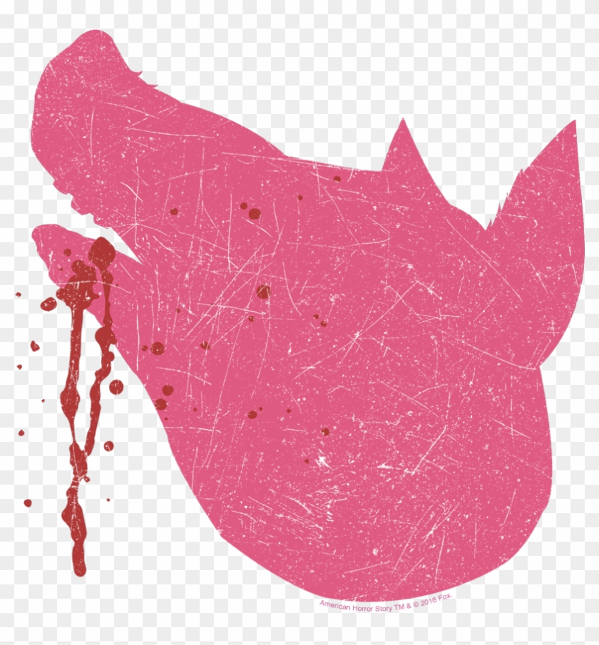 American Horror Story Pig Head Juniors T-shirt - Illustration Clipart #3558384