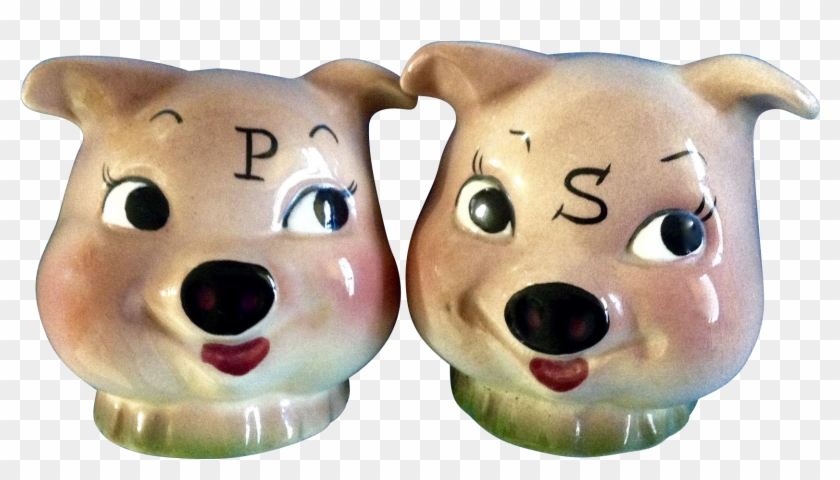 Vintage De Forest California Pottery Large Pig Head - Figurine Clipart