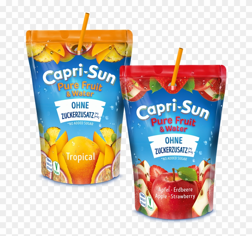 Capri Sun Pure Fruit & Water Tropical And Apple Strawberry - Capri Sun Sorten Clipart #3559357