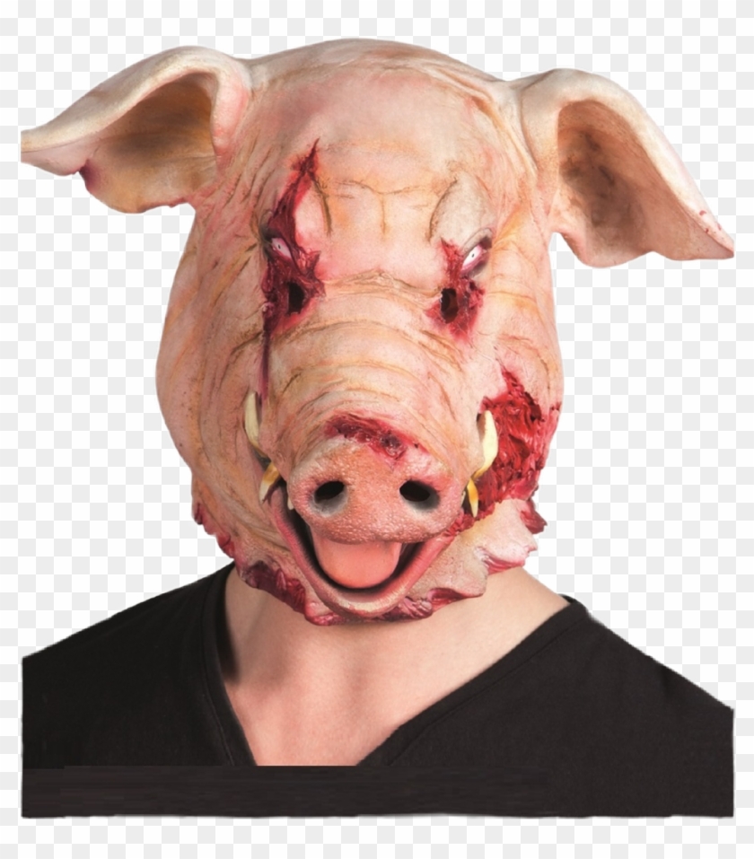 #pig #head #pighead #blood #gore - Pig Mask Horror Clipart