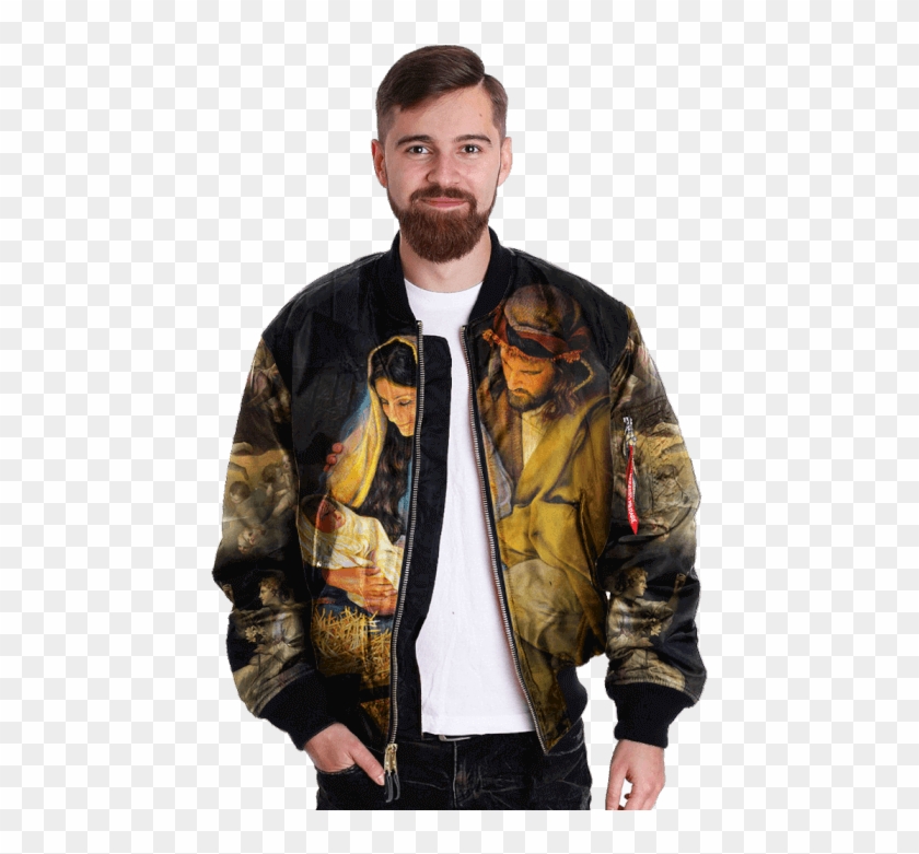 Com Mary Mother And Jesus Over Print Jacket %tag - Jacket Clipart #3559433