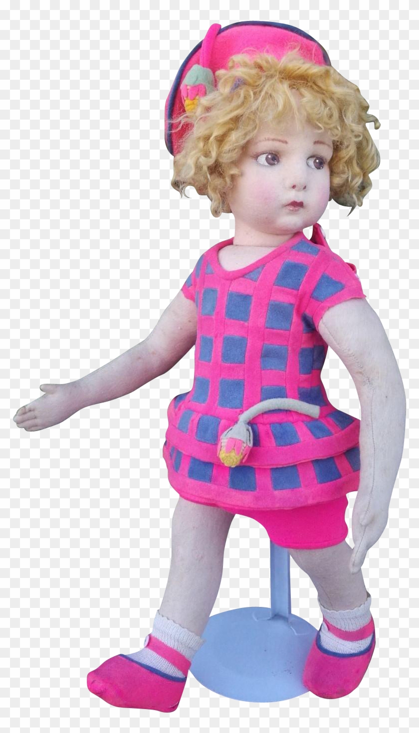 Large Italian Lenci Doll , Series 109 , With Very Pretty - Doll Clipart #3559592
