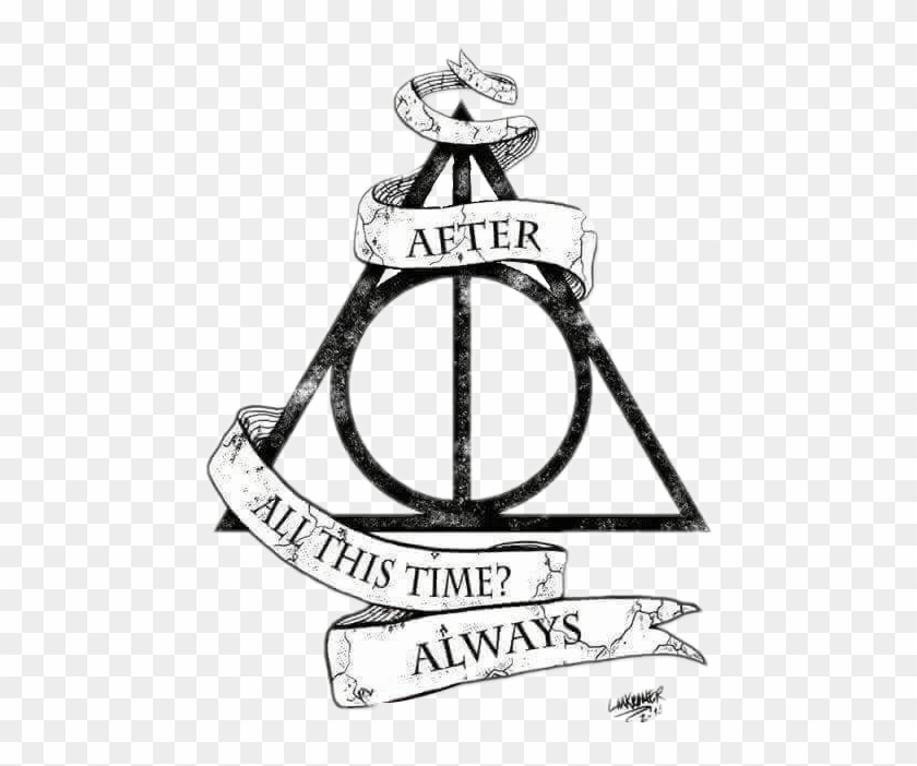 #deathlyhallows #always #harrypotter #tattoo - Harry Potter Dibujos Faciles Clipart #3559625