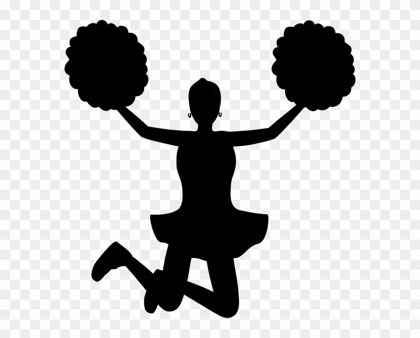 Vector Cheerleader Silhouette At Getdrawings Com Free - Cheer Clipart Png Transparent Png #3559634