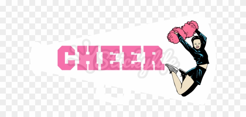 Cheerleading Temporary Tattoo - Illustration Clipart