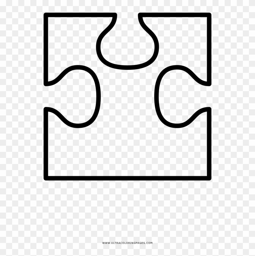 Puzzle Piece Coloring Page - Transparent Corner Puzzle Piece Clipart #3560409