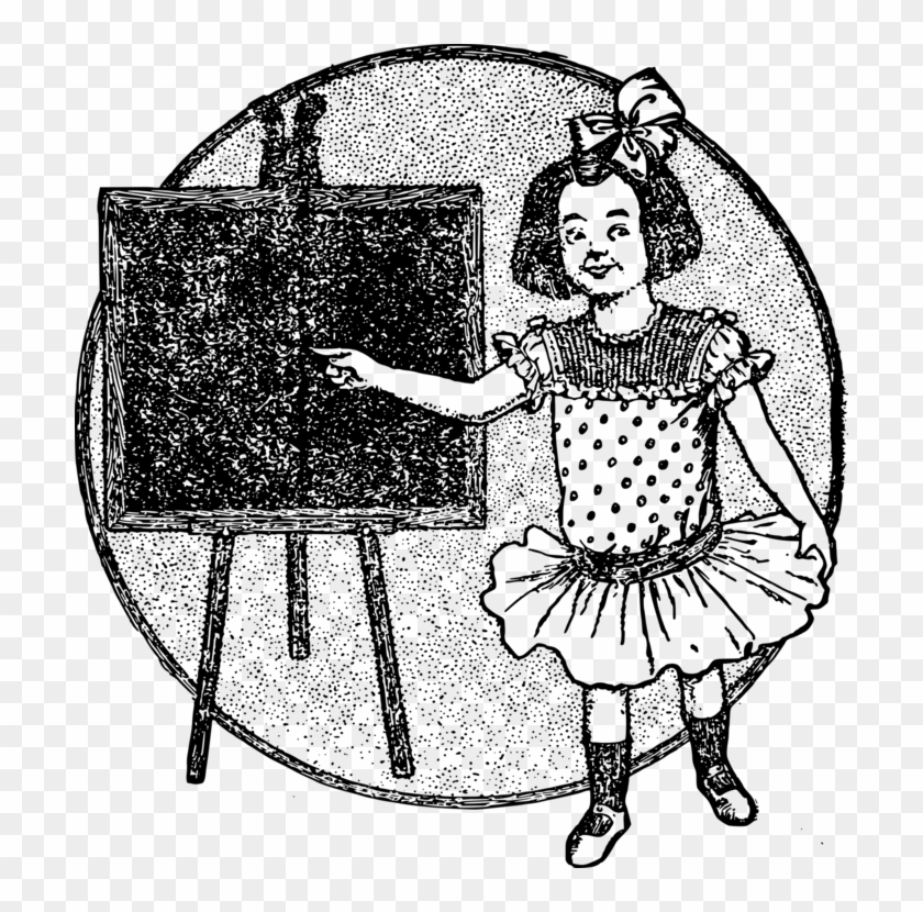 Cartoon Drawing Arbel Child Black And White - Illustration Clipart