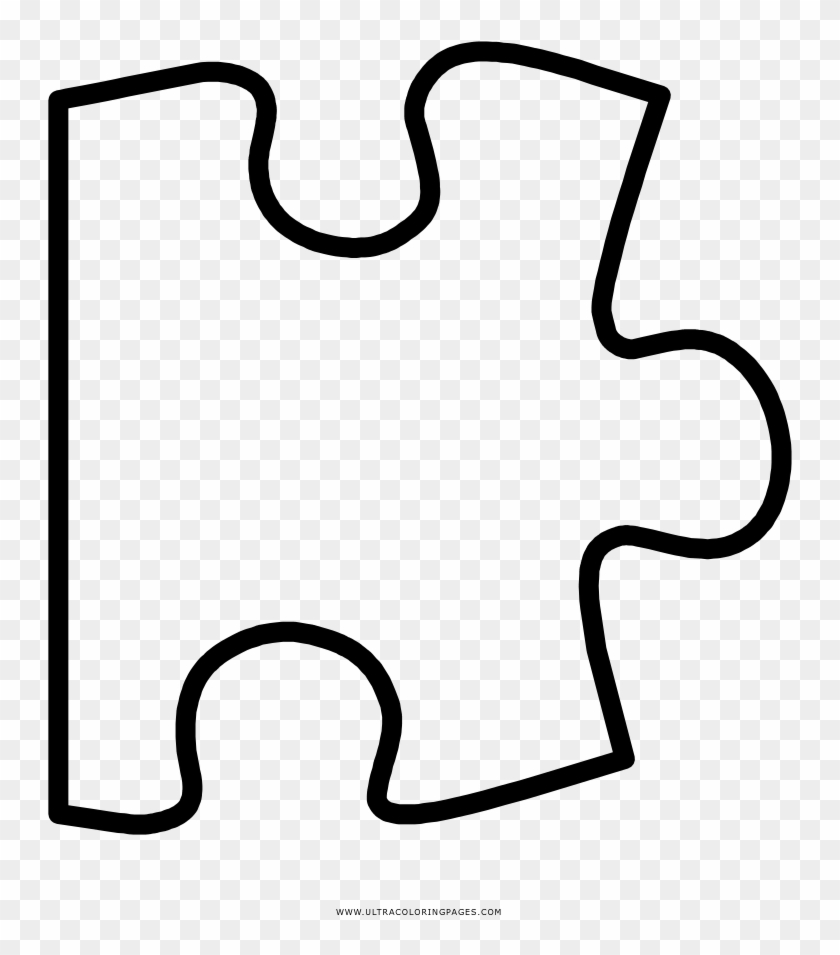 Puzzle Piece Coloring Page Clipart
